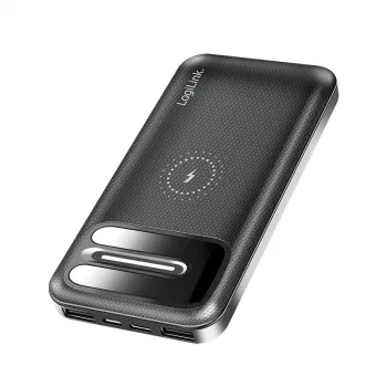 LogiLink PA0305 Mobile Power Bank 8000 mAh langattomalla latauksella, musta