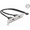 Delock USB 2.0 korttipaikkasovitin 2 x EASY-USB Type-A-portilla