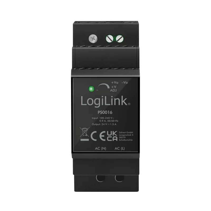 LogiLink PS0016 DIN-kiskoon asennettava virtalähde, 36 W 24 V
