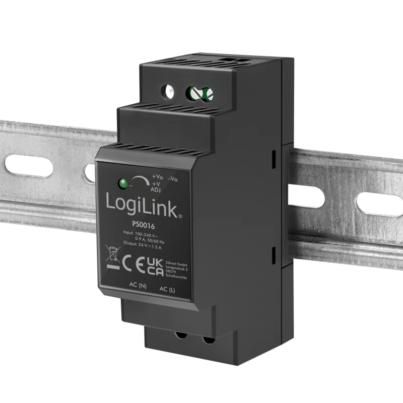 LogiLink PS0016 DIN-kiskoon asennettava virtalähde, 36 W 24 V
