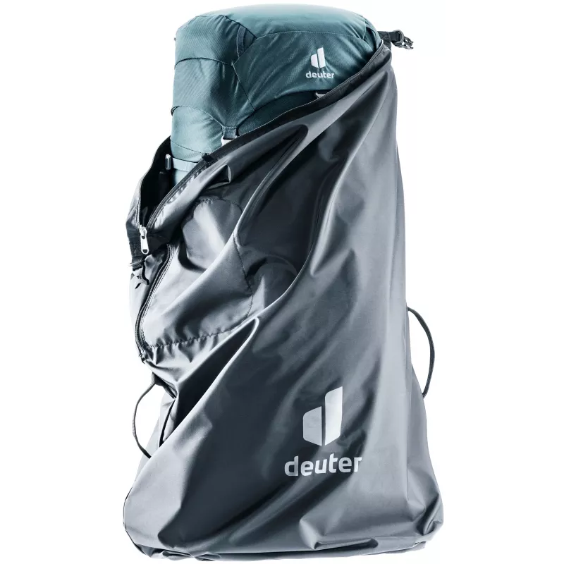 DEUTER-suojakotelo Flight Case - musta suojakotelo pölyä ja naarmuja vastaan, aukot kahvoille