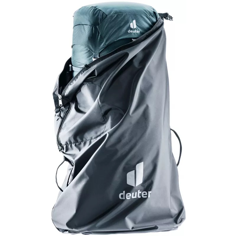 DEUTER-suojakotelo Flight Case - musta suojakotelo pölyä ja naarmuja vastaan, aukot kahvoille