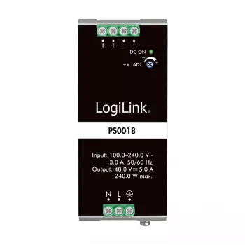 LogiLink Professional kiskokiinnitteinen virtalähde 240 W 48 V