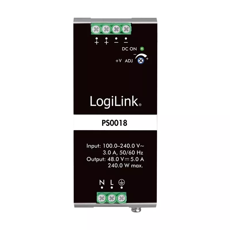 LogiLink Professional kiskokiinnitteinen virtalähde 240 W 48 V
