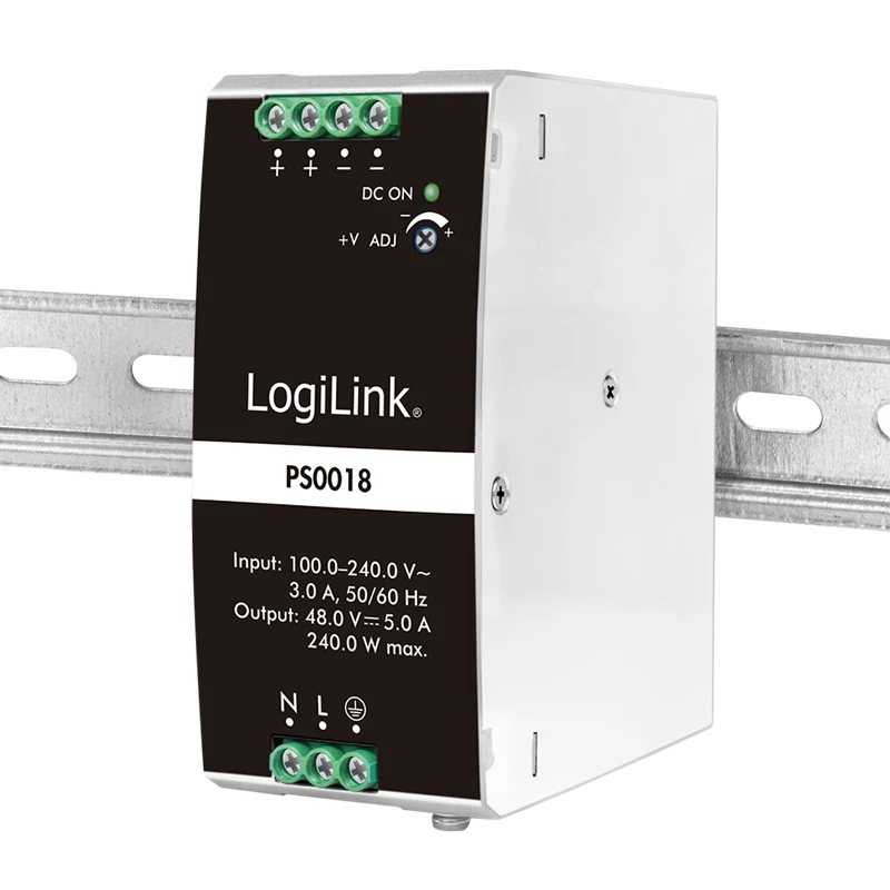 LogiLink Professional kiskokiinnitteinen virtalähde 240 W 48 V