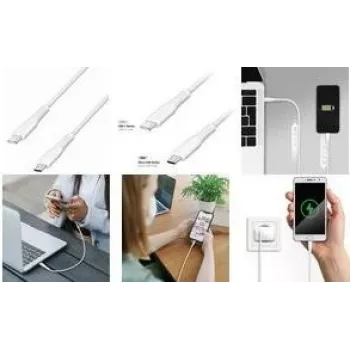 LogiLink USB 2.0 -kaapeli, USB-C - Micro USB-B, 3 m, valkoinen