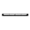 LogiLink Modular 24-porttinen Cat.6A Keystone-patchpaneeli, 19 tuumaa/1U, musta, EconLine