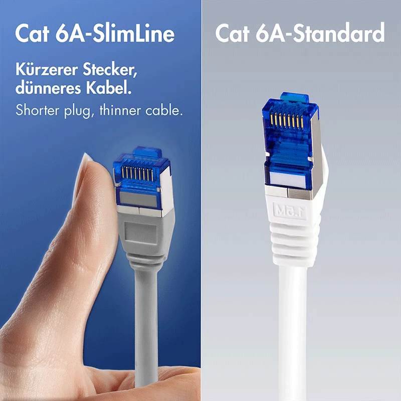 LogiLink SlimLine Cat.6A S/FTP LSZH patch-kaapeli, punainen, 3m, 10Gbps