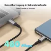 LogiLink USB 2.0 Type-C kaapeli, C/M - C/M, 480 Mbps, 240W, nailon, metalli, musta/hopea, 1,5 m