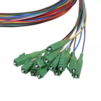 LogiLink kuitu-pigtail-sarja 12 x LC/APC OS2 (G657.A1), 2m, värillinen, vihreä liitin