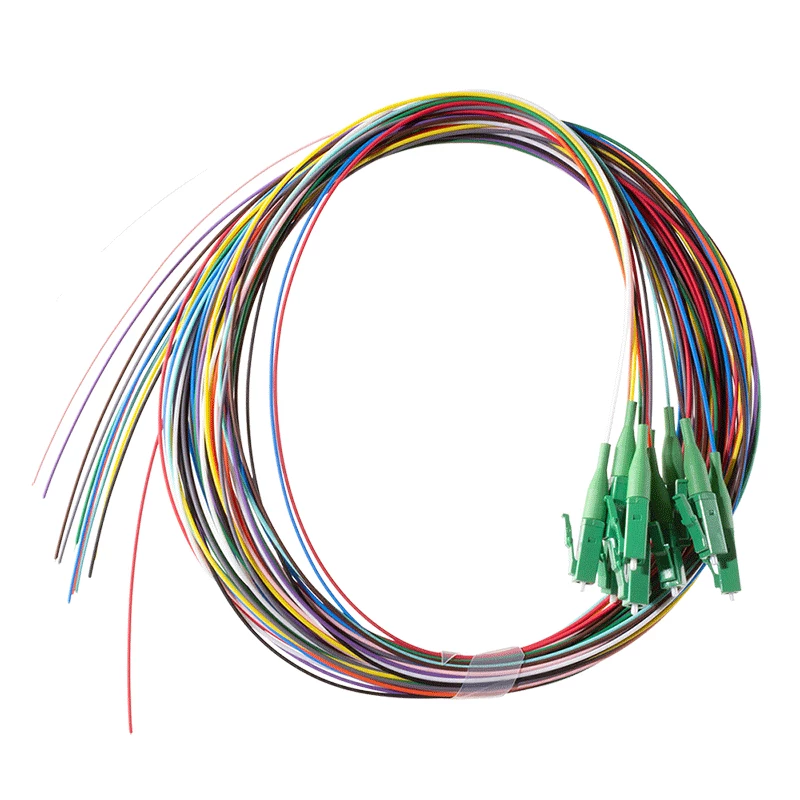 LogiLink kuitu-pigtail-sarja 12 x LC/APC OS2 (G657.A1), 2m, värillinen, vihreä liitin