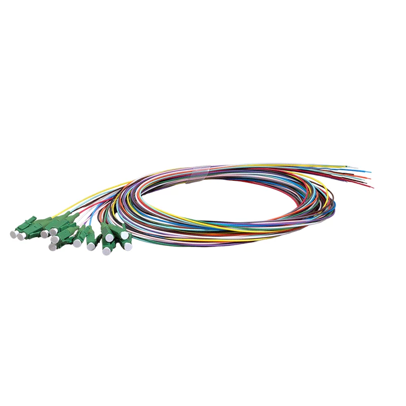 LogiLink kuitu-pigtail-sarja 12 x LC/APC OS2 (G657.A1), 2m, värillinen, vihreä liitin
