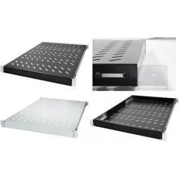 LogiLink 19 tuuman säädettävä räkkihylly 1U 350mm syvä vaaleanharmaa SF0600G