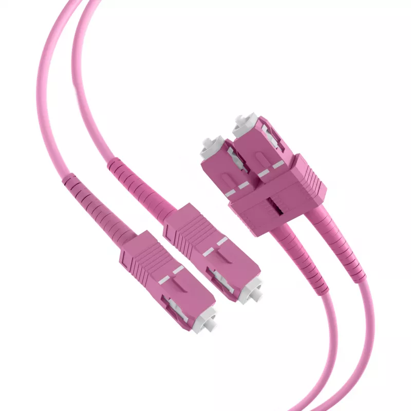 EFB Elektronik O0318.1-1.2 SC duplex OM4 monimuoto kuitu-patch-kaapeli, 1m, violetti, LSZH