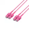 EFB Elektronik O0318.1-1.2 SC duplex OM4 monimuoto kuitu-patch-kaapeli, 1m, violetti, LSZH