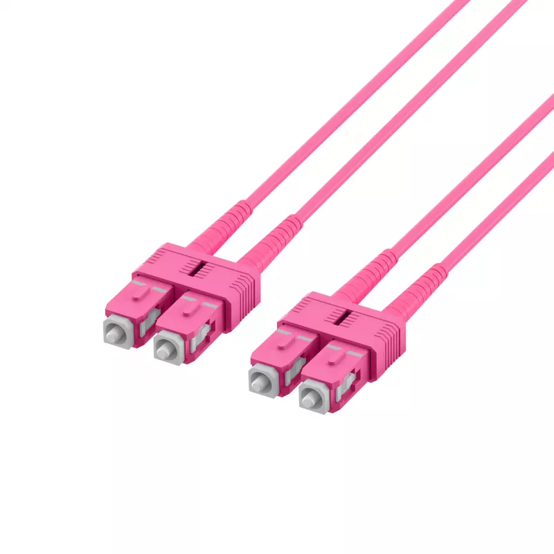 EFB Elektronik O0318.1-1.2 SC duplex OM4 monimuoto kuitu-patch-kaapeli, 1m, violetti, LSZH