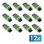 LogiLink SC simplex kuituadapteri, vihreä, ilman laippaa, 12 kpl pakkaus