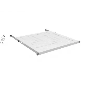 EFB Elektronik 19 tuuman 0,5U kiinteä räkkihylly, 70 kg kuorma, 750-850 mm syvyys, syvänmusta (RAL 9005)