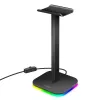 LogiLink kuuloketeline RGB-valolla, musta