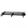LOGILINK modulaarinen 16-porttinen Cat.6A Keystone-patchpaneeli, 19/1U, 3 kaapelirenkaalla, musta