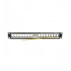 LOGILINK modulaarinen 16-porttinen Cat.6A Keystone-patchpaneeli, 19/1U, 3 kaapelirenkaalla, musta