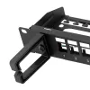LOGILINK modulaarinen 16-porttinen Cat.6A Keystone-patchpaneeli, 19/1U, 3 kaapelirenkaalla, musta