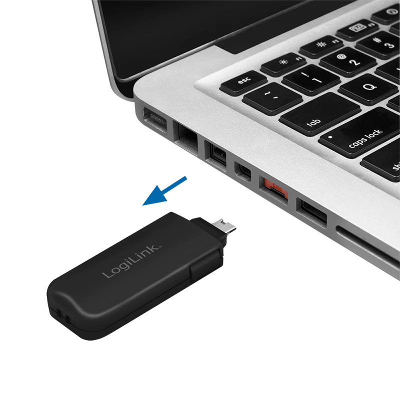 LogiLink AU0054 USB-A porttitulppa 1 avaimella ja 4 lukolla, matkaversio, musta