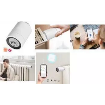 LogiLink Zigbee älytermostaatti patteriventtiili LCD-näytöllä, Tuya-yhteensopiva, valkoinen