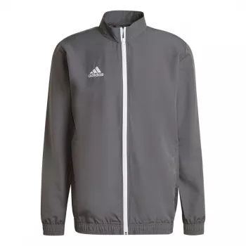 adidas Entrada 22 esittelytakki miesten harmaa vetoketju kierrätetty polyesteri jalkapallotreeni