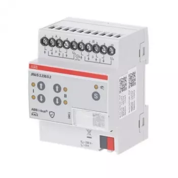 ABB JRA/S2.230.5.2 KNX rullaverho-/kaihdinaktuaattori, 2-kanavainen, 230 V AC, 5 A, DIN-kisko
