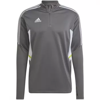 adidas Condivo 22 miesten treenicollegepaita 1/2 vetoketju harmaa/valkoinen HD2312