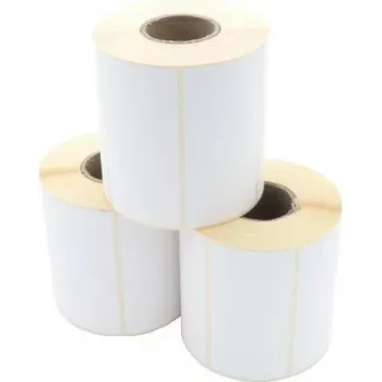 ARTDEV lämpösiirtotarrat 100 x 50 mm, 40 mm ydin, 103 mm rulla, 930 tarraa, valkoinen