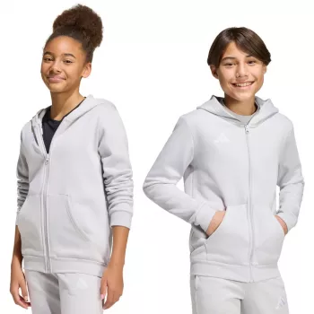 adidas Entrada 26 Full Zip huppari lasten vaaleanharmaa KH1779 164 cm
