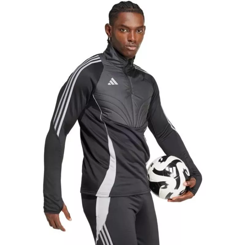 adidas miesten Tiro 24 Winterized collegepaita harmaa/musta koko L