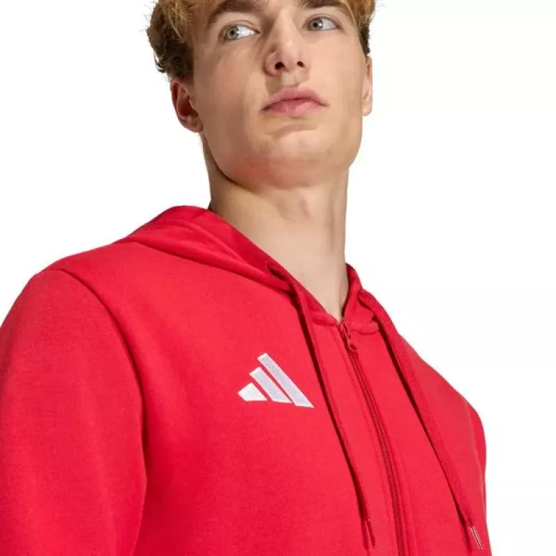 adidas Entrada 26 Full-Zip -huppari miesten punainen koko S