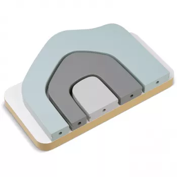 TONIES Mini Standregal - Haus 11003995 (rosa) - pinkki talonmuotoinen MDF-pystyteline, jossa 2 hyllytasoa, 3 lokeroa, lastenhuoneeseen, vauvanhuoneeseen, EN 71 -sertifioitu