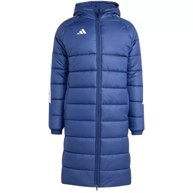 adidas miesten Tiro 24 pitkä toppatakki Team Navy Blue/valkoinen 2XL