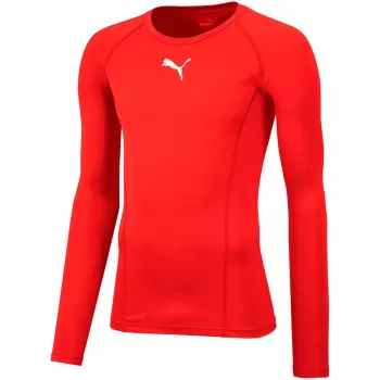 Puma Liga Baselayer Tee LS miesten punainen pitkähihainen paita