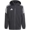 adidas Tiro 24 Rain miesten jalkapallo sadetakki musta/valkoinen L