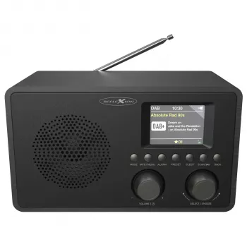 Reflexion HRA1824DAB+ DAB+ & FM radiokello Bluetoothilla, kaksoisherätys, puukotelo - musta