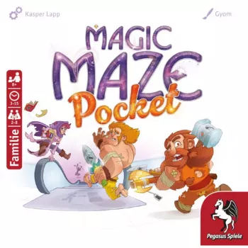 PEGASUS Magic Maze Pocket kooperatiivinen reaaliaikainen labyrinttipeli, 1-4 pelaajaa, yli 8-vuotiaille, 15 minuuttia