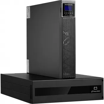 PowerWalker VFI 6000 RTG PF1 6000 VA online-kaksoismuunnin-UPS - rack/torni, 2x IEC C19 lähtöä, puhdas siniaalto