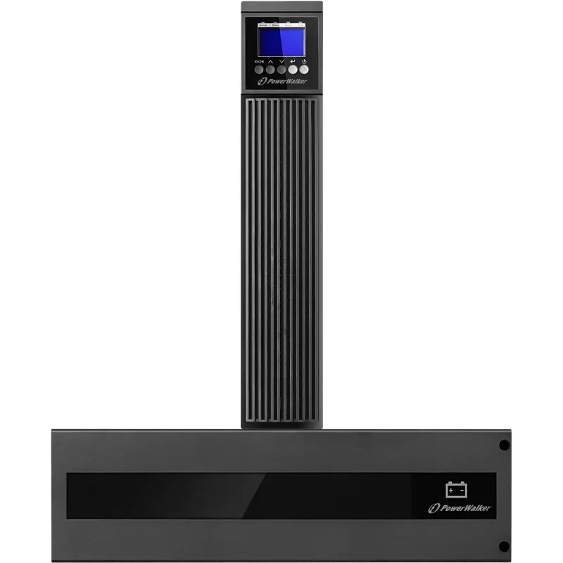 PowerWalker VFI 6000 RTG PF1 6000 VA online-kaksoismuunnin-UPS - rack/torni, 2x IEC C19 lähtöä, puhdas siniaalto