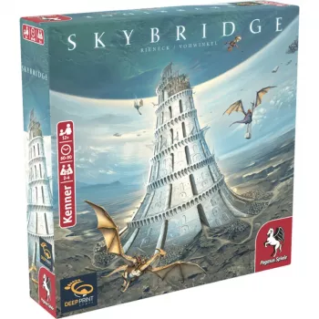 PEGASUS Deep Print Games: Skybridge - strategiapeli 2-4 pelaajalle, 10-vuotiaasta, 60-90 minuuttia, kaupunginrakennus- ja verkostomekaniikat, monikielinen (EN/DE)