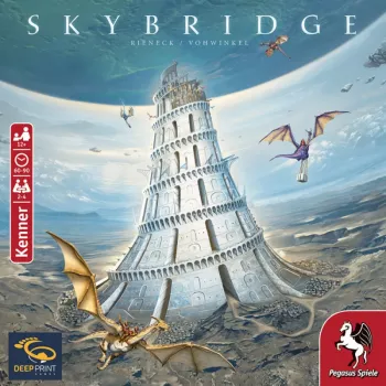 PEGASUS Deep Print Games: Skybridge - strategiapeli 2-4 pelaajalle, 10-vuotiaasta, 60-90 minuuttia, kaupunginrakennus- ja verkostomekaniikat, monikielinen (EN/DE)