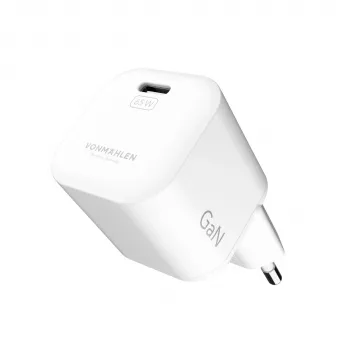 Vonmählen Unity Nano GaN 65W valkoinen USB-C-laturi