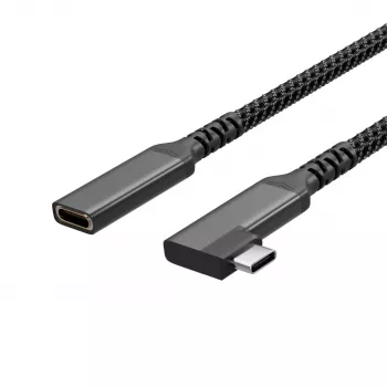 ShiverPeaks USB-C-jatkokaapeli USB-C/C 3.2 PD 90° - kaapeli - digitaali/data