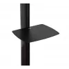 B-TECH AV SYSTEM X - yleiskäyttöinen kaksinkertainen litteän näytön lattiajalusta (VESA 600 x 400) - 2,4 m, musta