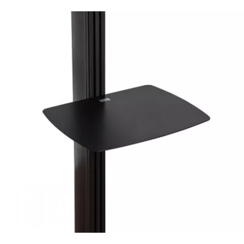 B-TECH AV SYSTEM X - yleiskäyttöinen kaksinkertainen litteän näytön lattiajalusta (VESA 600 x 400) - 2,4 m, musta