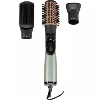 Remington AS 5860 Botanicals kuumailmamuotoilija ionihoidolla, 1200 W, 50 mm sekoitusharja, keskittäjäsuutin, tyvien tuuhennusosa, kylmäilmapuhallus, edistynyt keraaminen pinnoite aloe veralla, jojoballa ja ruusun uutteella, musta